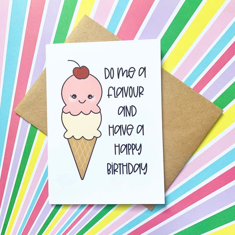 Do Me a Flavour Birthday Card - Splendid Greetings
