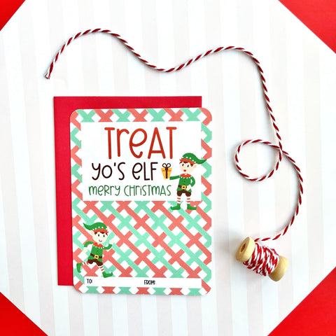 Treat Yo’s Elf Gift Card Holder Card - Splendid Greetings
