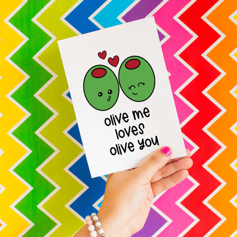 Olive Me Loves Olive You Card - Splendid Greetings
