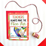 Teachers Always Make the Nice List Gift Card Holder Card - Splendid Greetings