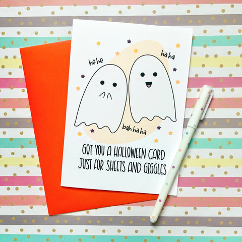 Sheets & Giggles Halloween Card - Splendid Greetings