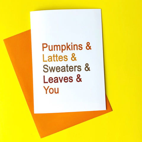 Pumpkins & Card - Splendid Greetings