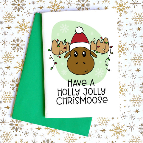 Holly Jolly Chrismoose Card - Splendid Greetings