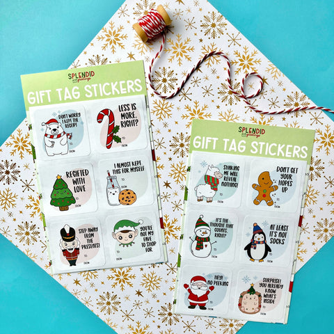 Holiday Gift Tag Stickers - Splendid Greetings